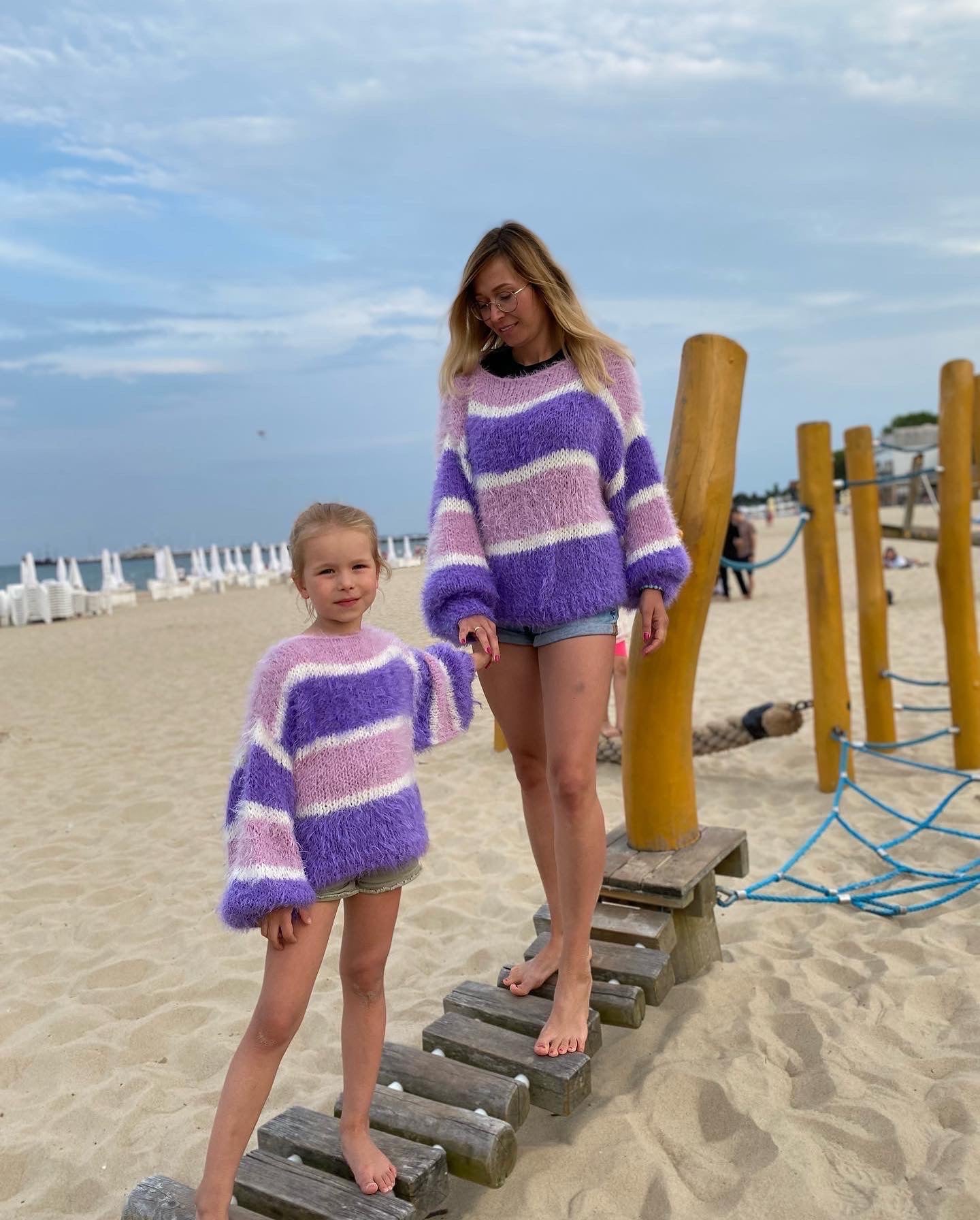 Sweter |  Purple stripes