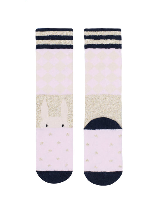 Harlequin Bunny Knee High Socks