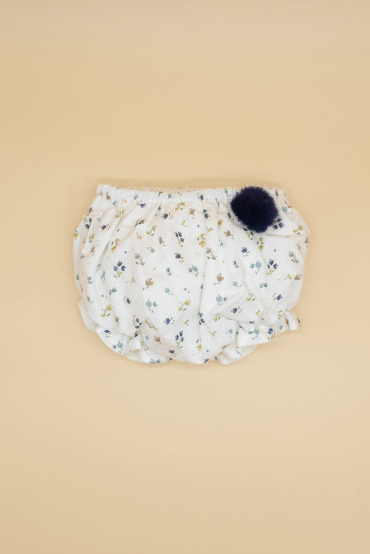 Eco fur pompom shorts