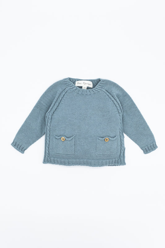 Knitted sweater made of merino wool