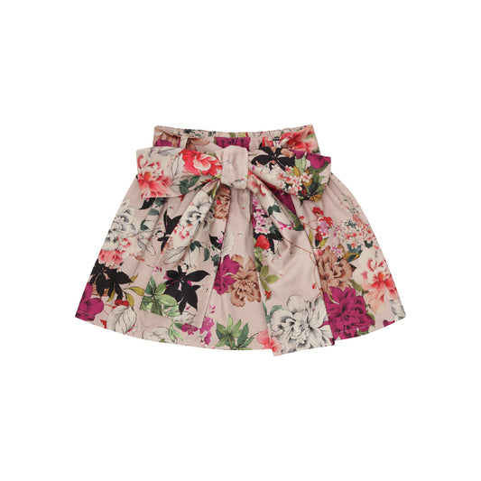 Nude skirt with flowers